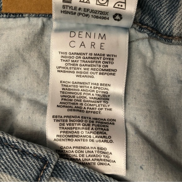 KENSIE JEANS VINTAGE LUXE NWT THE HIGH RISE SHORT SIZE 2/26 STRIPED DENIM - Picture 10 of 16